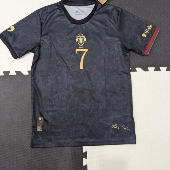 Portugal Ronaldo Black Jersey The Sui Jersey #7 Special Edition Version - Picture 1 of 9